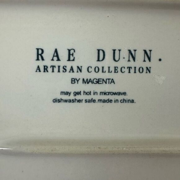 Rae Dunn Artisian Collection Spread Typography Butter Dish Shabby Chic Cottage - Picture 5 of 9